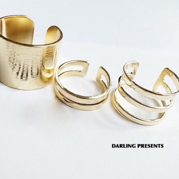 Darling Jewelry Gold 3 Piece Midi Ring Set Poshmark